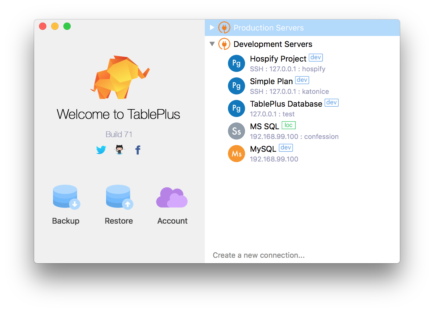 tableplus create user