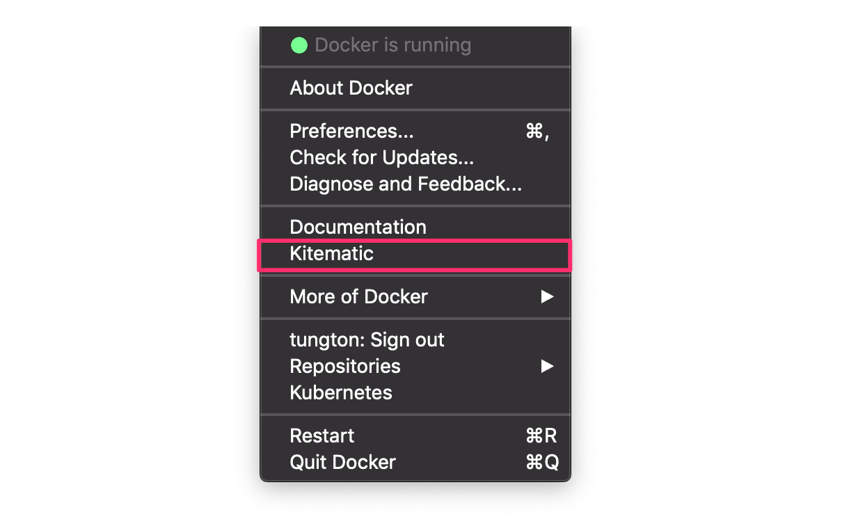 kitematic docker for mac