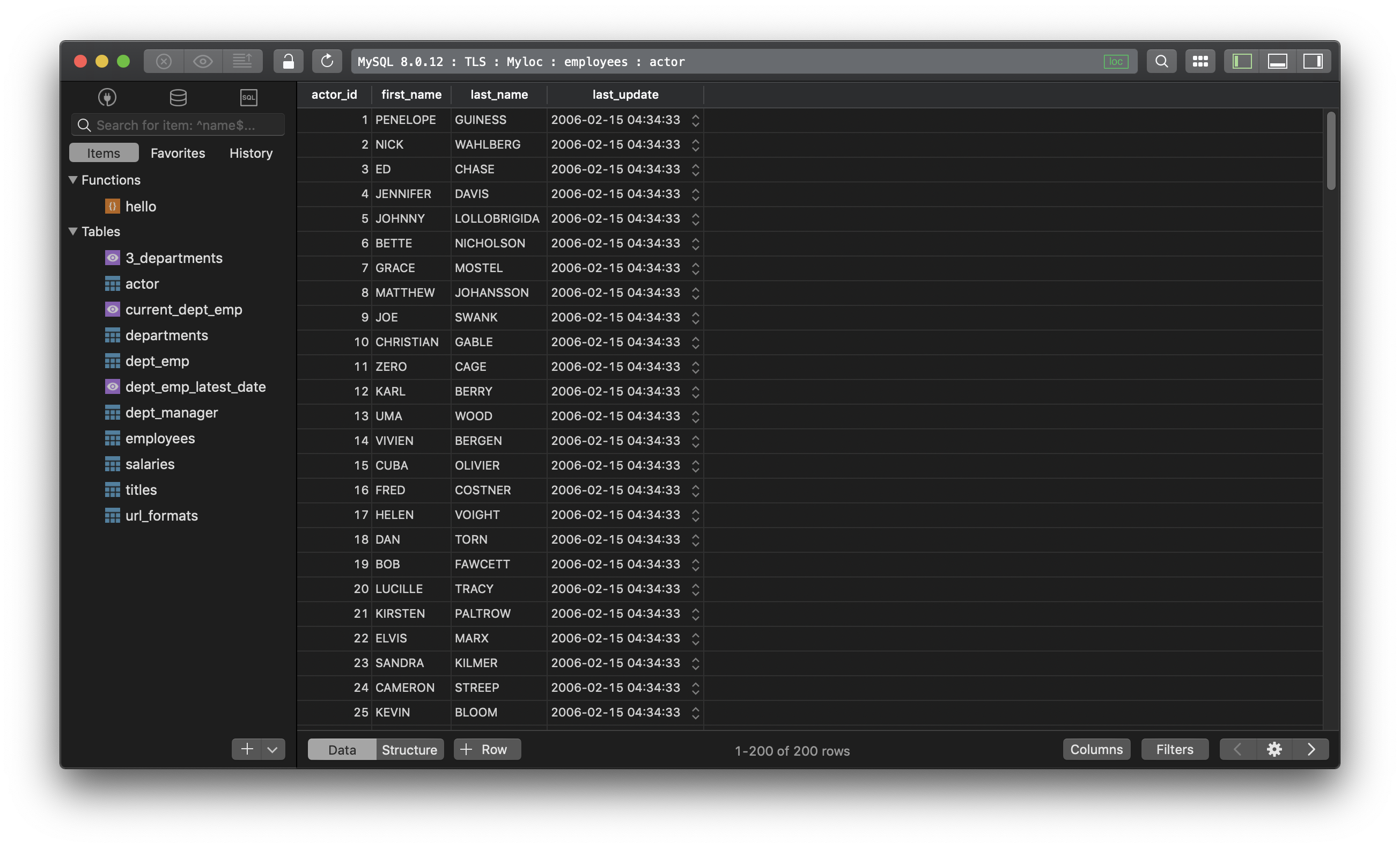 tableplus view sql print