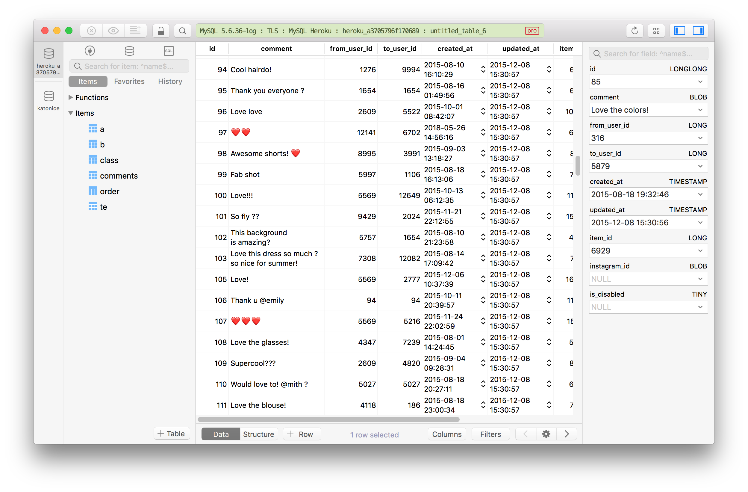 mac os x database client