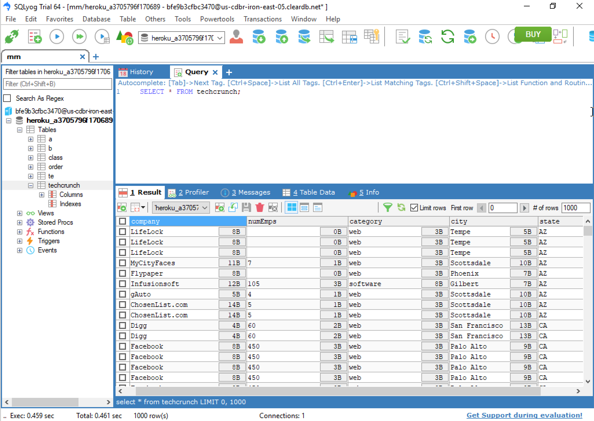 mysql workbench query