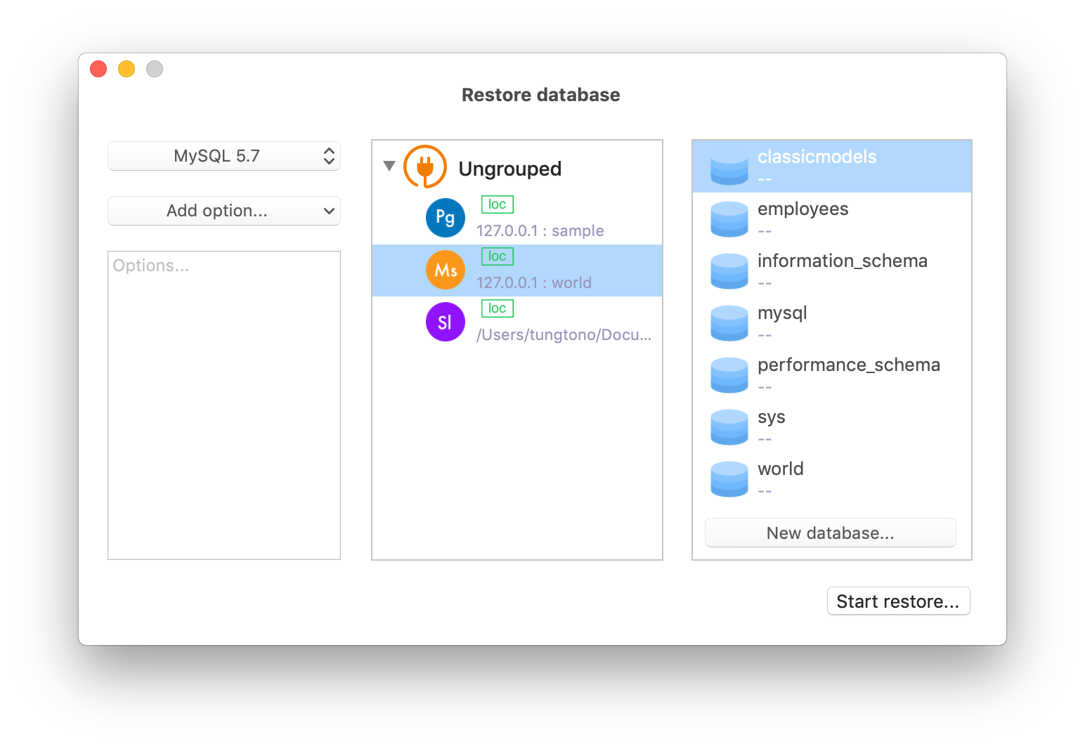 how to dump a table in mysql