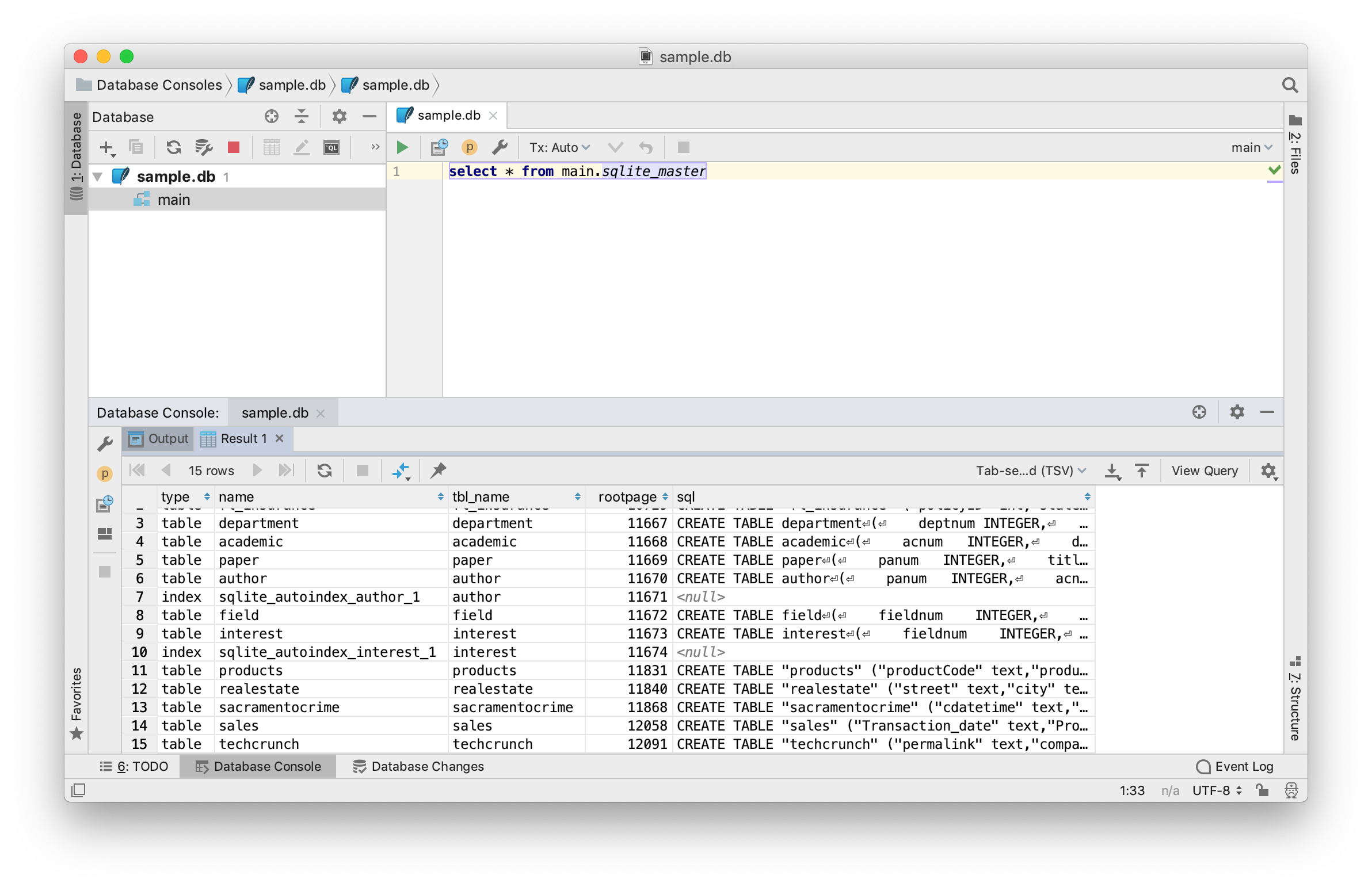 tableplus run stored function mariadb