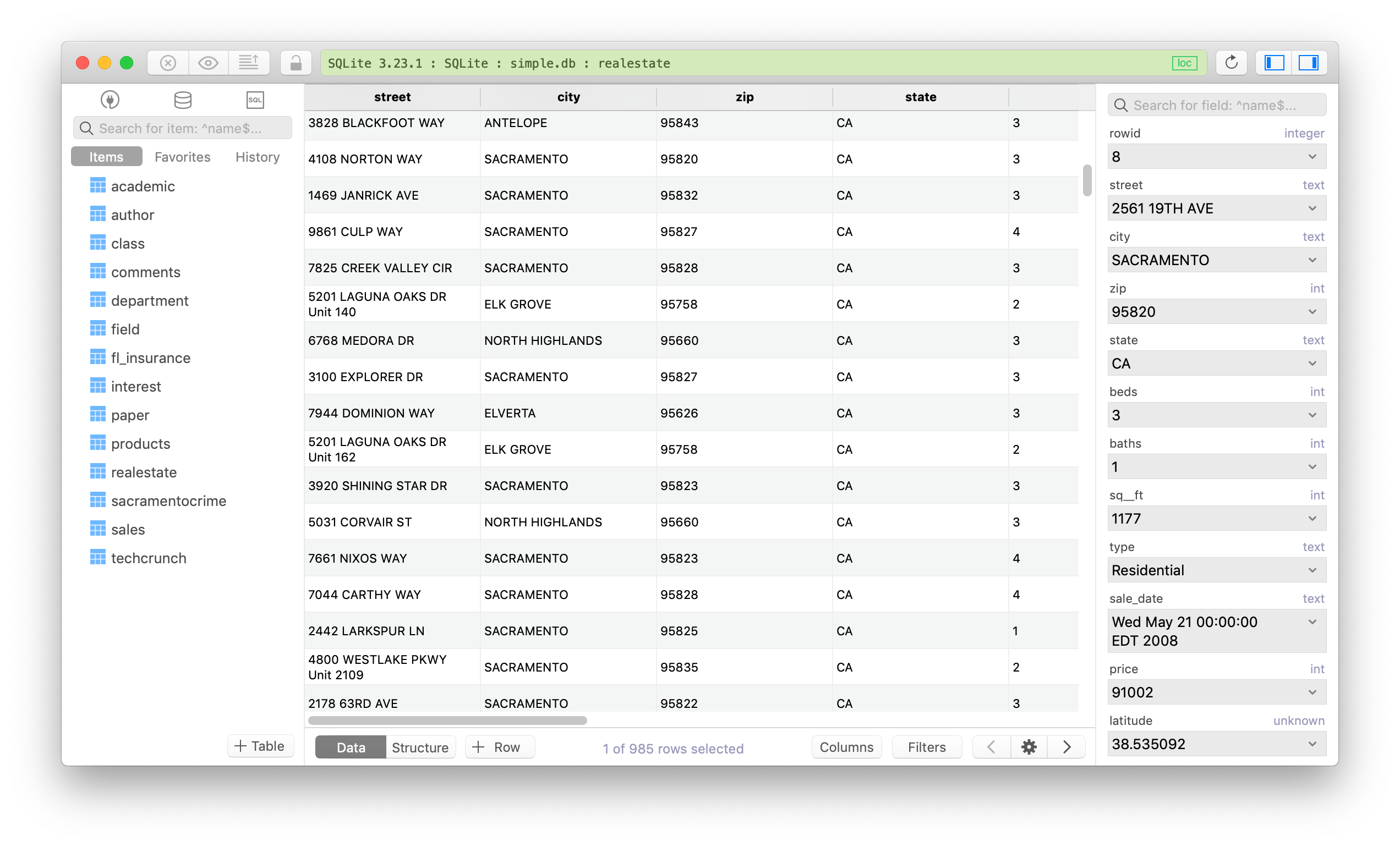 sqlite for mac